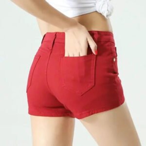 Short Cargo Rouge Femme - Short Cargo